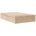 VidaXL Rama łóżka, 120x190 cm, lite drewno sosnowe