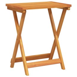 VidaXL Składany stolik ogrodowy, 50x36x60 cm, lite drewno akacjowe