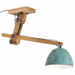 Lampa sufitowa 25 W, postarzany niebieski, 105x30x65-108cm, E27