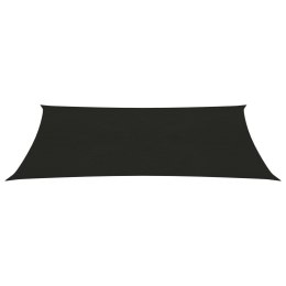 Żagiel przeciwsłoneczny, 160 g/m², czarny, 2,5x5 m, HDPE