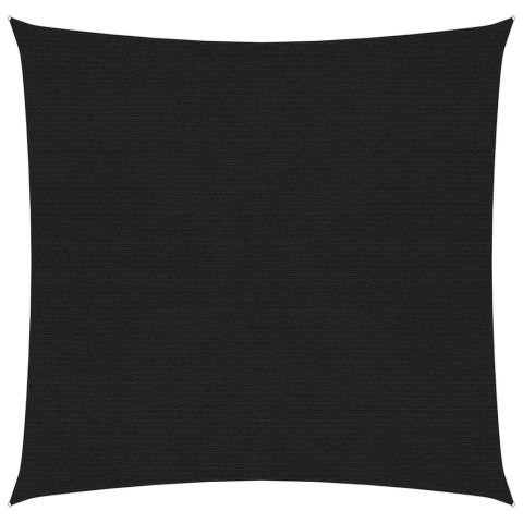 Żagiel przeciwsłoneczny, 160 g/m², czarny, 3x3 m, HDPE