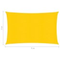 Żagiel przeciwsłoneczny, 160 g/m², żółty, 3x5 m, HDPE