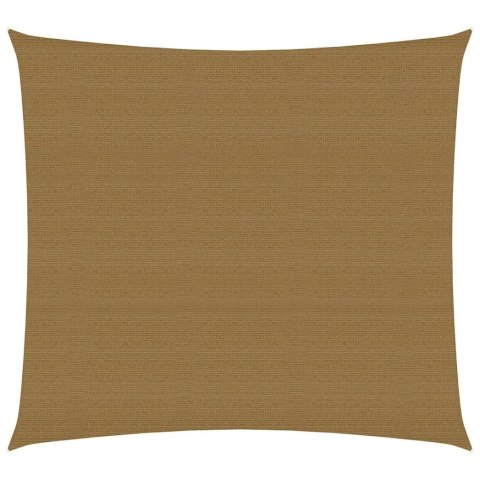 Żagiel przeciwsłoneczny, 160 g/m², kolor taupe, 3x3 m, HDPE