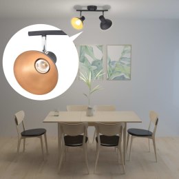 Lampa sufitowa na 2 żarówki E27, czarno-złota