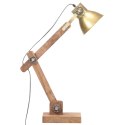 VidaXL Industrialna lampa stołowa, mosiężna, okrągła, 58x18x90 cm, E27