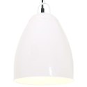 VidaXL Industrialna lampa wisząca, 25 W, biała, okrągła, 32 cm, E27