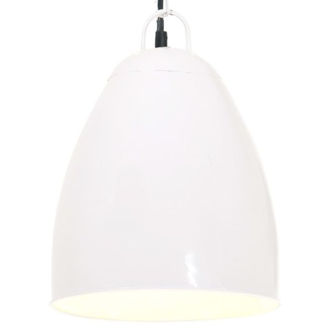 VidaXL Industrialna lampa wisząca, 25 W, biała, okrągła, 32 cm, E27