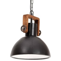 VidaXL Industrialna lampa wisząca, 25 W, czarna, okrągła, 30 cm, E27