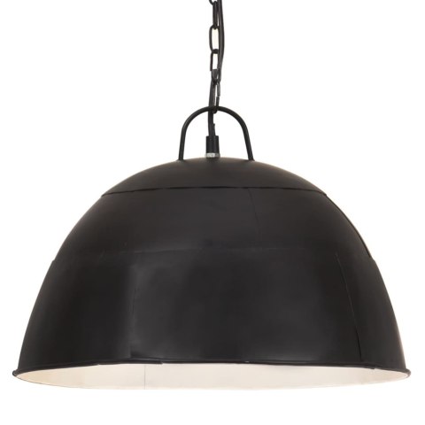 VidaXL Industrialna lampa wisząca, 25 W, czarna, okrągła, 41 cm, E27