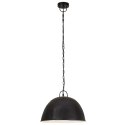 VidaXL Industrialna lampa wisząca, 25 W, czarna, okrągła, 41 cm, E27