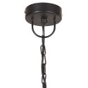 VidaXL Industrialna lampa wisząca, 25 W, czarna, okrągła, 41 cm, E27