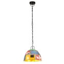 VidaXL Industrialna lampa wisząca, 25 W, kolorowa, okrągła, 31 cm, E27