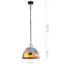 VidaXL Industrialna lampa wisząca, 25 W, kolorowa, okrągła, 31 cm, E27