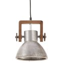 VidaXL Industrialna lampa wisząca, 25 W, srebrna, okrągła, 19 cm, E27