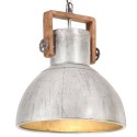 VidaXL Industrialna lampa wisząca, 25 W, srebrna, okrągła, 40 cm, E27