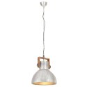 VidaXL Industrialna lampa wisząca, 25 W, srebrna, okrągła, 40 cm, E27