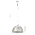 VidaXL Industrialna lampa wisząca, 25 W, srebrna, okrągła, 41 cm, E27