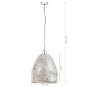 VidaXL Industrialna lampa wisząca, 25 W, srebrna, okrągła, 42 cm, E27