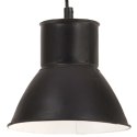 VidaXL Lampa wisząca, 25 W, czarna, okrągła, 17 cm, E27