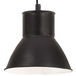 VidaXL Lampa wisząca, 25 W, czarna, okrągła, 17 cm, E27