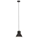 VidaXL Lampa wisząca, 25 W, czarna, okrągła, 17 cm, E27