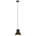 VidaXL Lampa wisząca, 25 W, czarna, okrągła, 17 cm, E27