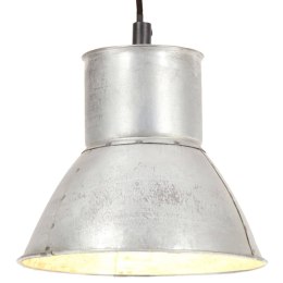 VidaXL Lampa wisząca, 25 W, kolor srebra, okrągła, 17 cm, E27