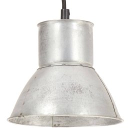 VidaXL Lampa wisząca, 25 W, kolor srebra, okrągła, 17 cm, E27