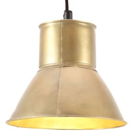 VidaXL Lampa wisząca, 25 W, kolor mosiądzu, okrągła, 17 cm, E27