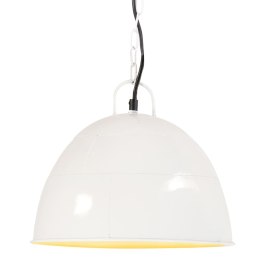 VidaXL Industrialna lampa wisząca, 25 W, biała, okrągła, 31 cm, E27