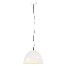 VidaXL Industrialna lampa wisząca, 25 W, biała, okrągła, 31 cm, E27