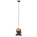 VidaXL Industrialna lampa wisząca, 25 W, czarna, okrągła, 19 cm, E27