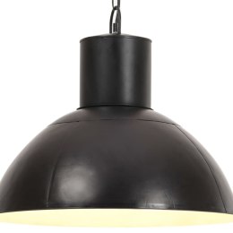 VidaXL Lampa wisząca, 25 W, czarna, okrągła, 48 cm, E27