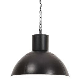 VidaXL Lampa wisząca, 25 W, czarna, okrągła, 48 cm, E27