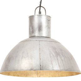 VidaXL Lampa wisząca, 25 W, kolor srebra, okrągła, 48 cm, E27