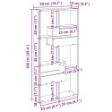 VidaXL Szafka wisząca, dąb sonoma, 50x15x100, materiał drewnopochodny