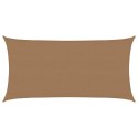 Żagiel przeciwsłoneczny, 160 g/m², kolor taupe, 3x6 m, HDPE