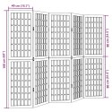VidaXL Parawan pokojowy, 5-panelowy, biały, lite drewno paulowni