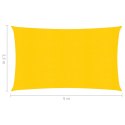 Żagiel przeciwsłoneczny, 160 g/m², żółty, 2,5x5 m, HDPE