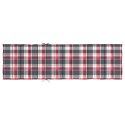 Poduszka na leżak, czerwona krata, 200x50x3 cm, tkanina Oxford