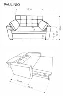 PAULINIO sofa rozkładana, beżowy