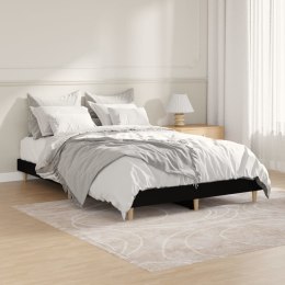 Rama łóżka, czarna, 120x190 cm, materiał drewnopochodny