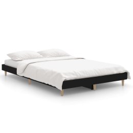 Rama łóżka, czarna, 120x190 cm, materiał drewnopochodny