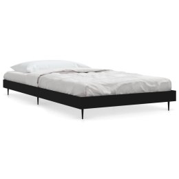 Rama łóżka, czarna, 100x200 cm, materiał drewnopochodny