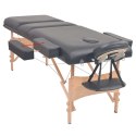 Składany stół do masażu o grubości 10 cm, 3-strefowy, czarny