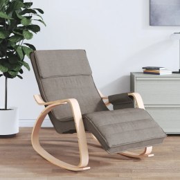 Fotel bujany, kolor taupe, tapicerowany tkaniną