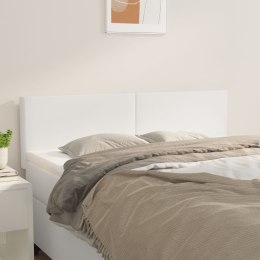 Zagłówki do łóżka, 2 szt, białe, 72x5x78/88 cm, sztuczna skóra