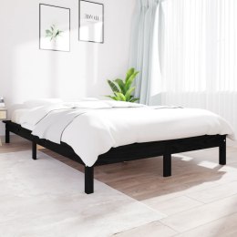 Rama łóżka, czarna, 120 x 200 cm , lite drewno sosnowe