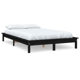 Rama łóżka, czarna, 120 x 200 cm , lite drewno sosnowe