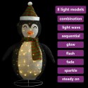 Dekoracja świąteczna, pingwin z LED, luksusowa tkanina, 90 cm